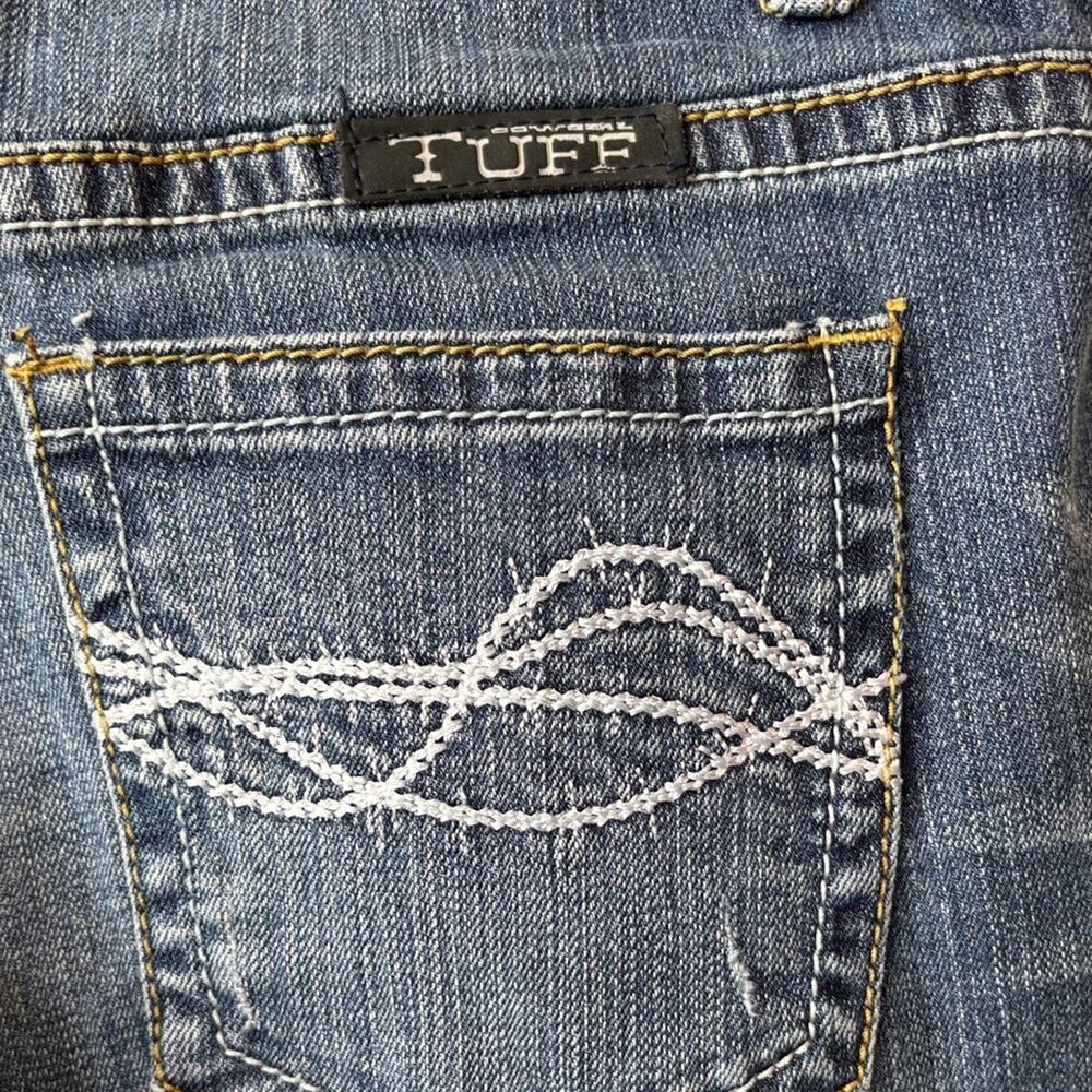 Cowgirl Tuff Classic Straight Leg Blue Jeans 28x35 - Picture 7 of 16